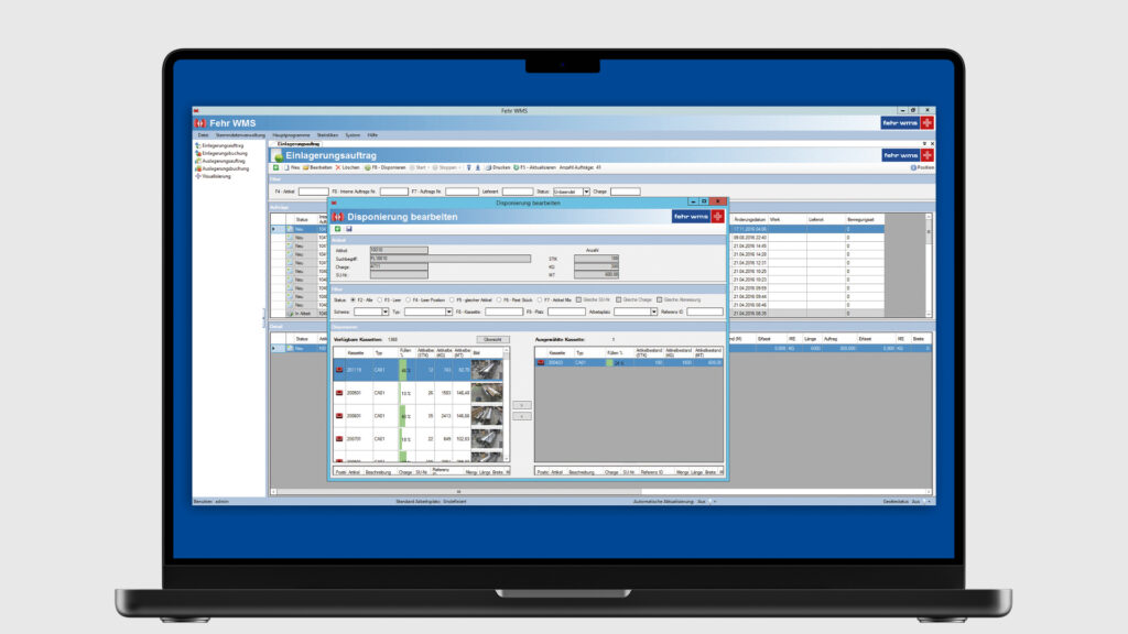 Fehr WMS Screens &ndash; Fehr Lagerlogistik
