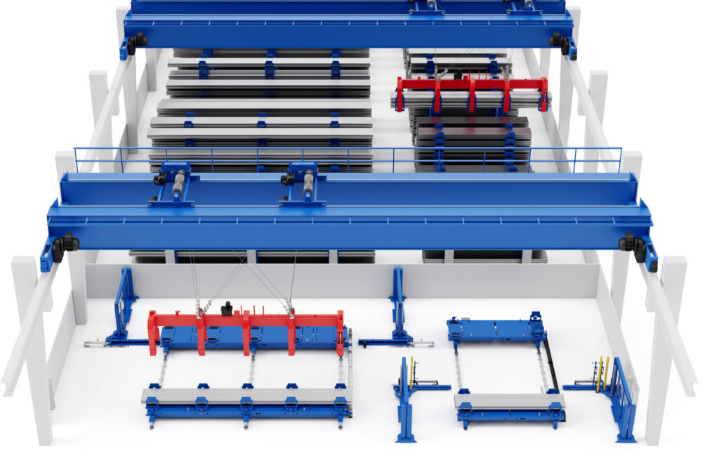 Automatic Crane - Automatisches Kranlager für Langgut von Fehr für Alro Steel