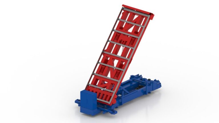 3D-Rendering des TNT - Automatisiertes Plattenlagersystem von Matter - Fehr Technology Alliance